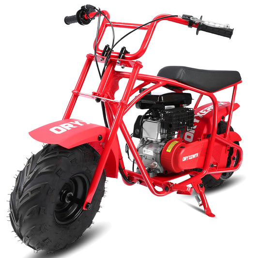 ORYXEARTH 105cc 4-Stroke Ride on Toys, Mini Bike for Kids Motorcycle, Gas Power Dirt Bike,Red