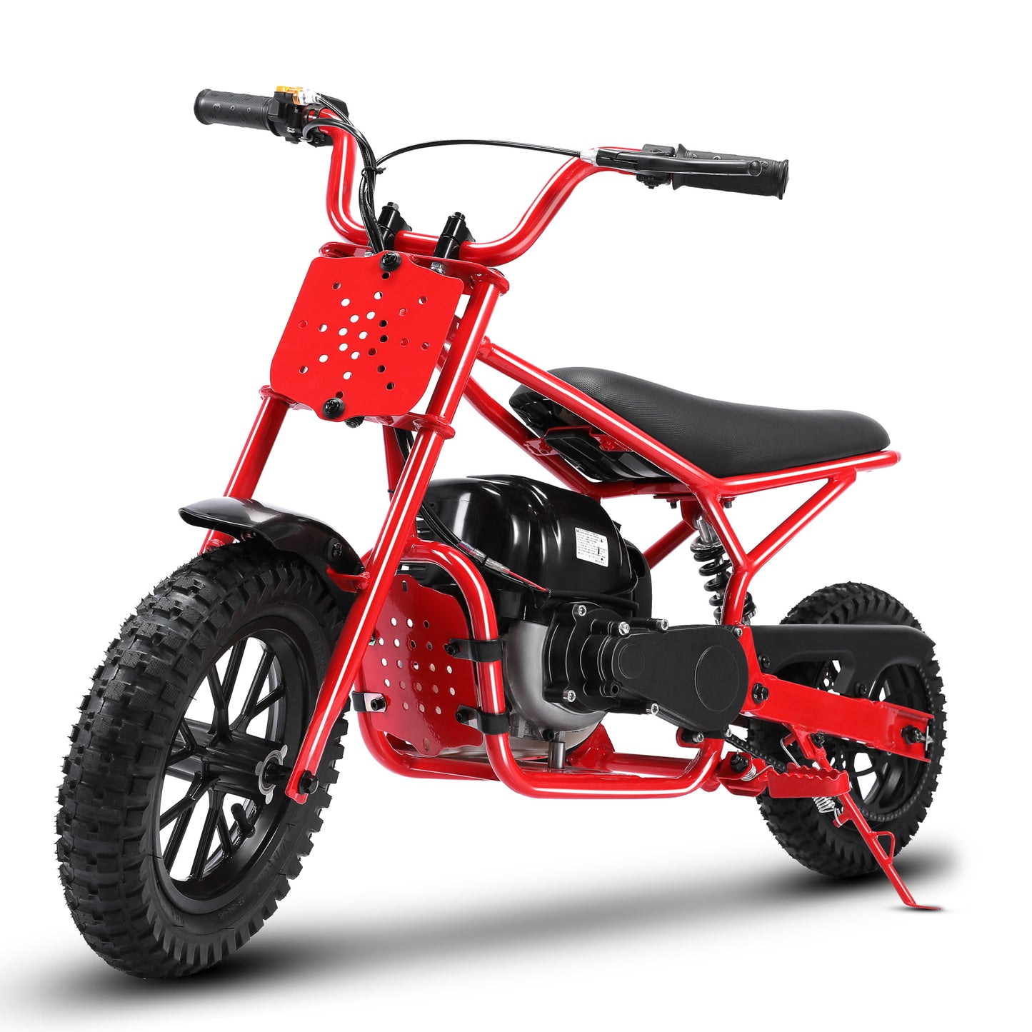 Oryxearth 37.7CC 4-Stroke Kids Dirt Bike, Handmade Gasoline Powered Battle-damaged Mini Dirt Bike, Automatic Transmission and Pull Start for Kids