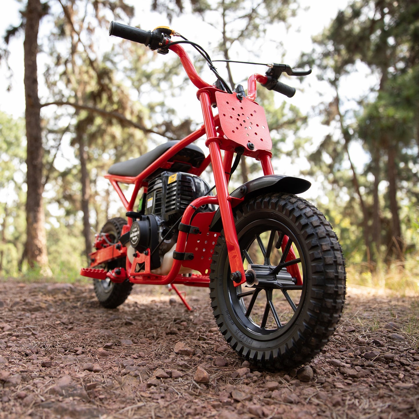 Oryxearth 37.7CC 4-Stroke Kids Dirt Bike, Handmade Gasoline Powered Battle-damaged Mini Dirt Bike, Automatic Transmission and Pull Start for Kids