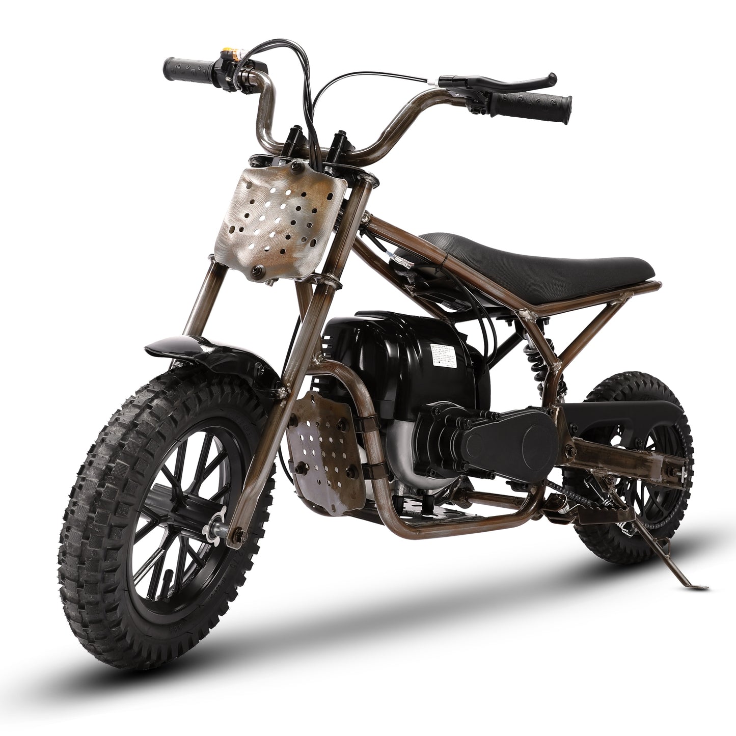 Oryxearth 37.7CC 4-Stroke Kids Dirt Bike, Handmade Gasoline Powered Battle-damaged Mini Dirt Bike, Automatic Transmission and Pull Start for Kids